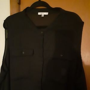 Black sheer blouse